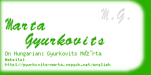 marta gyurkovits business card